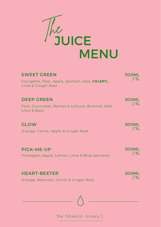 The Juice Menu