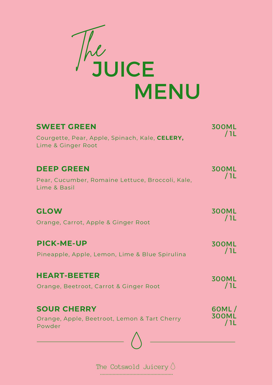 The Juice Menu